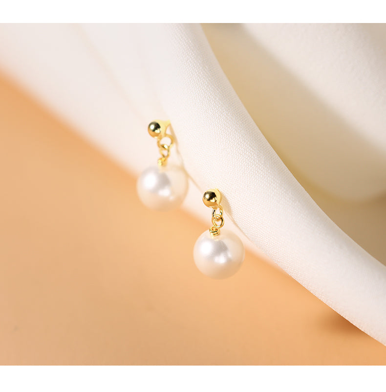 Pure Tremella Jewelry Female Pearl Earrings
