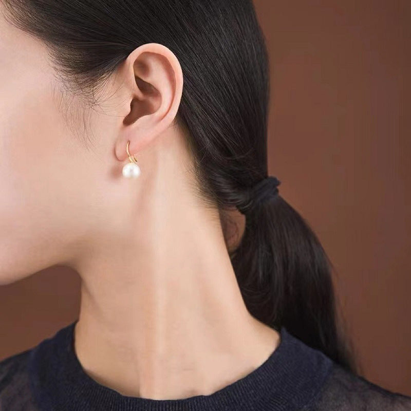 Silver Fashion Pearl Earrings For Women