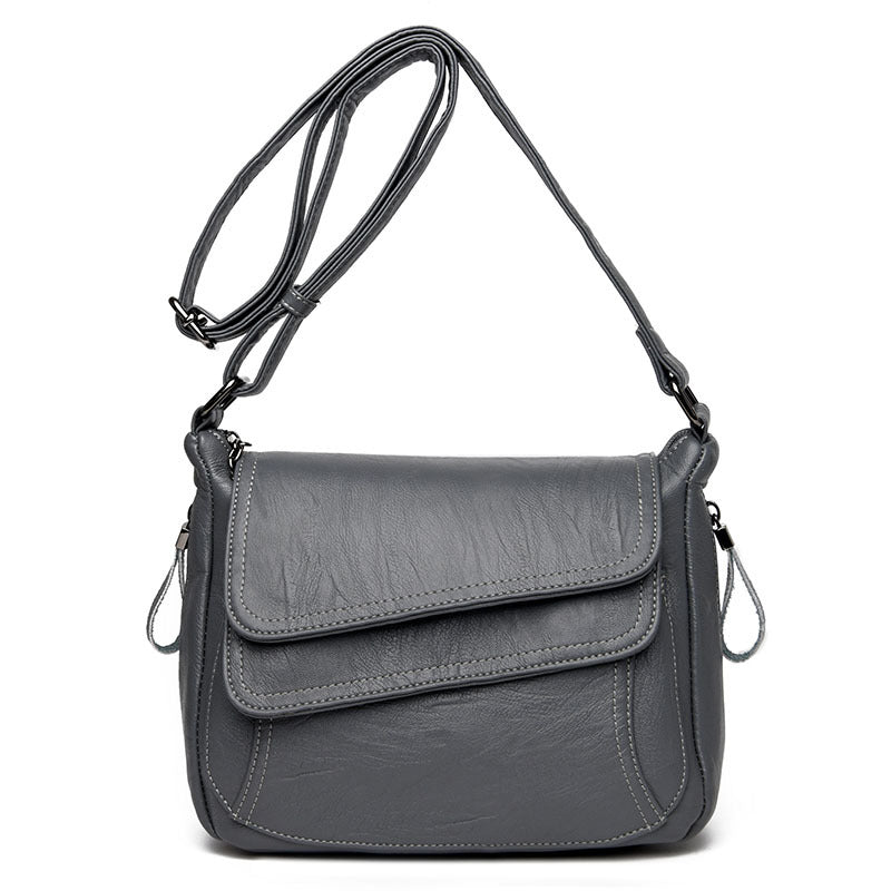 Soft leather crossbody bag