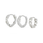 INS Wind Chain Diamond Earring Set