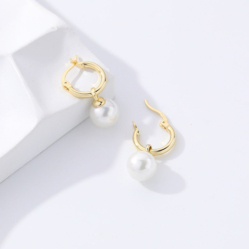 Vintage Cold Wind Shell Bead Earrings