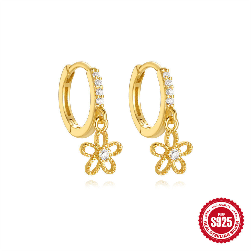 S925 Sterling Silver Twist Ring XINGX Eardrop Earring