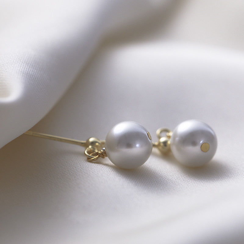 Pure Tremella Jewelry Female Pearl Earrings