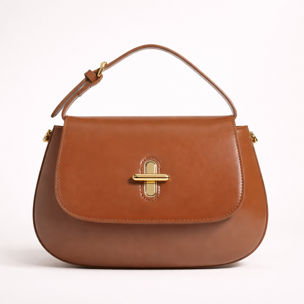 Genuine leather Oval design with popular lock element