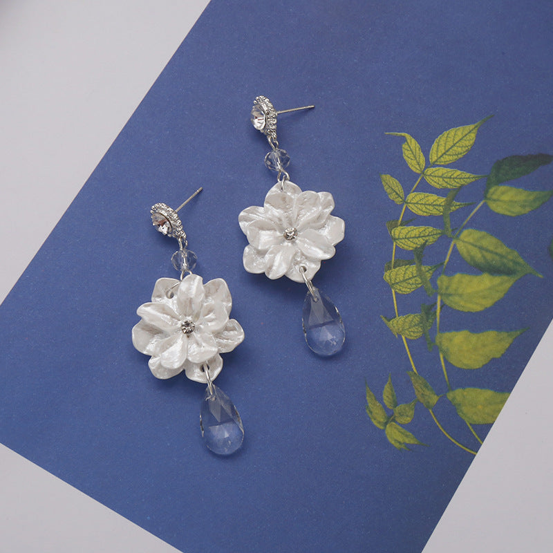 Forest System Resin Flower Earring Temperament Female