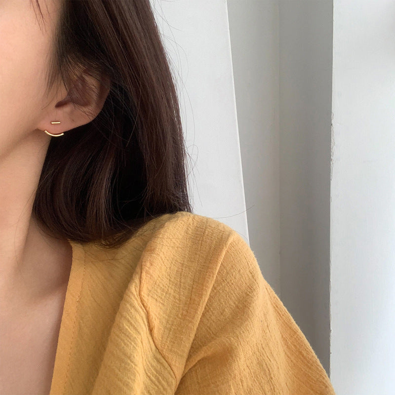 Simple Design A Two-way Back Hanging Earring