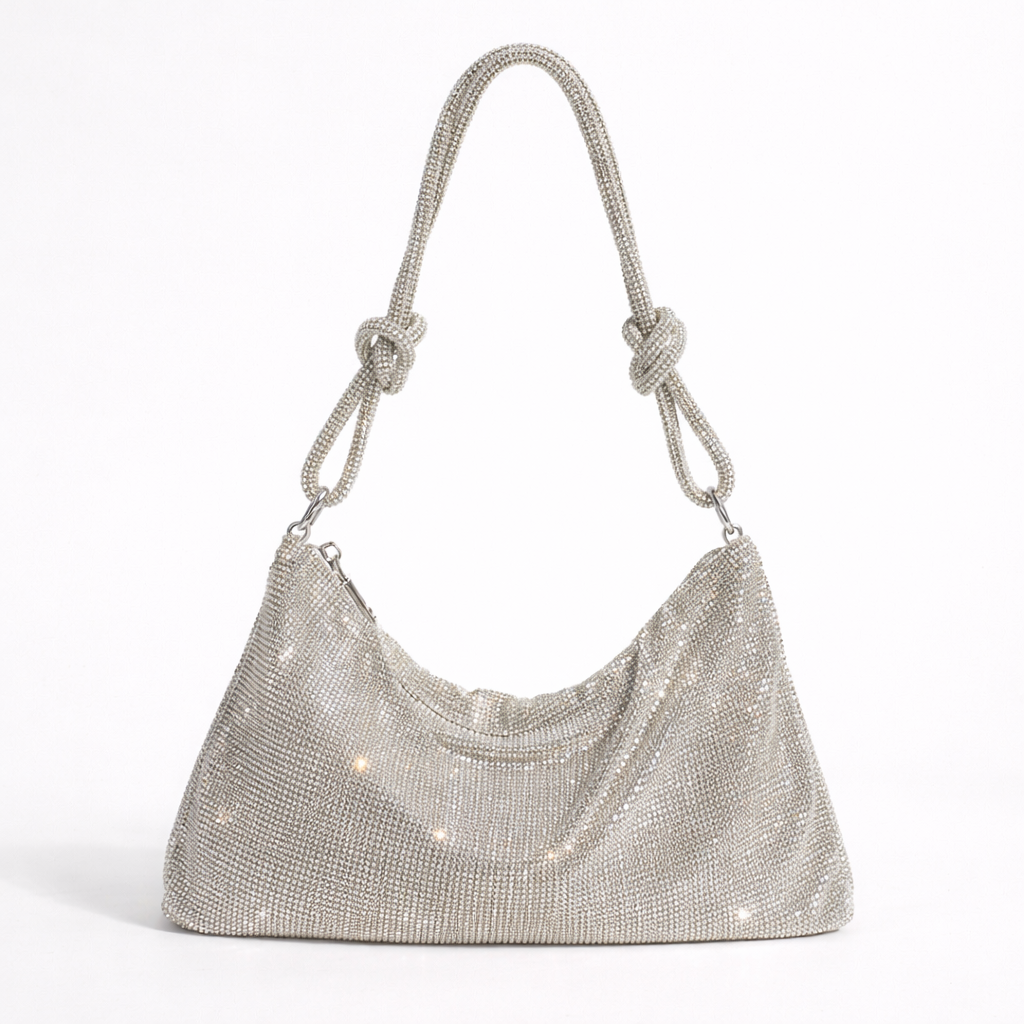 The New Trendy Light Luxury Full Diamond Underarm Bag Niche Design Diamond-studded Single