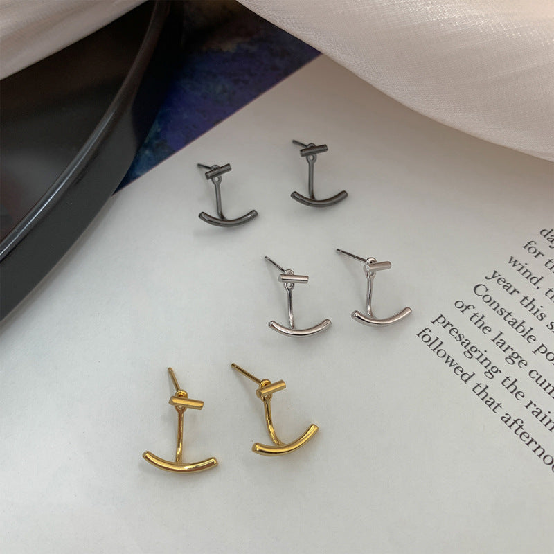 Simple Design A Two-way Back Hanging Earring