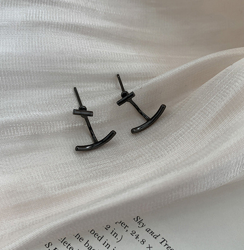 Simple Design A Two-way Back Hanging Earring